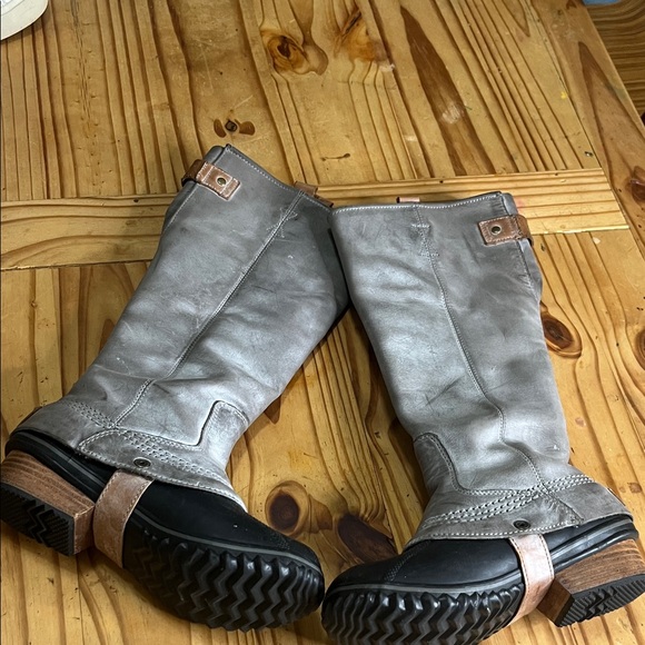 Sorel Slimpack Tall Equestrian Riding Boot Gray - Picture 4 of 11